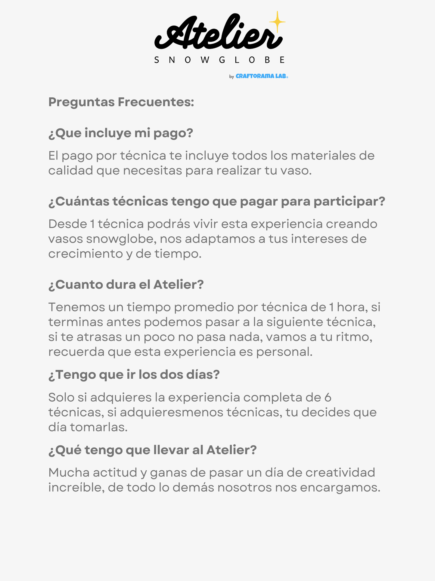 Atelier Snowglobe - 28 y 29 de Marzo 2026