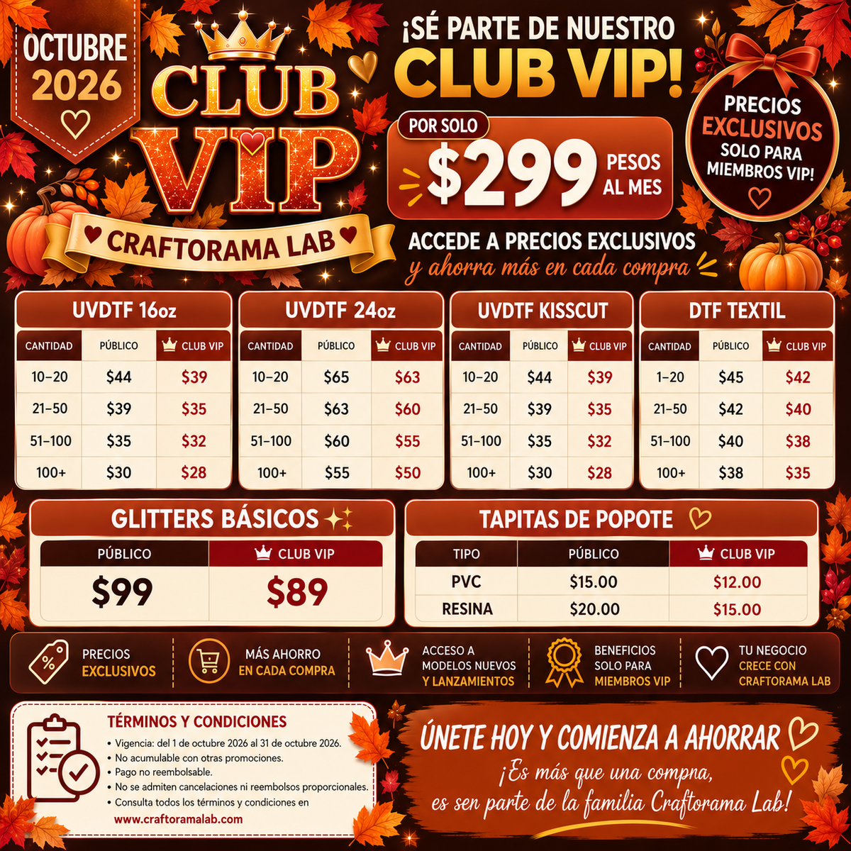 CLUB VIP CRAFTORAMA LAB - OCTUBRE 2026