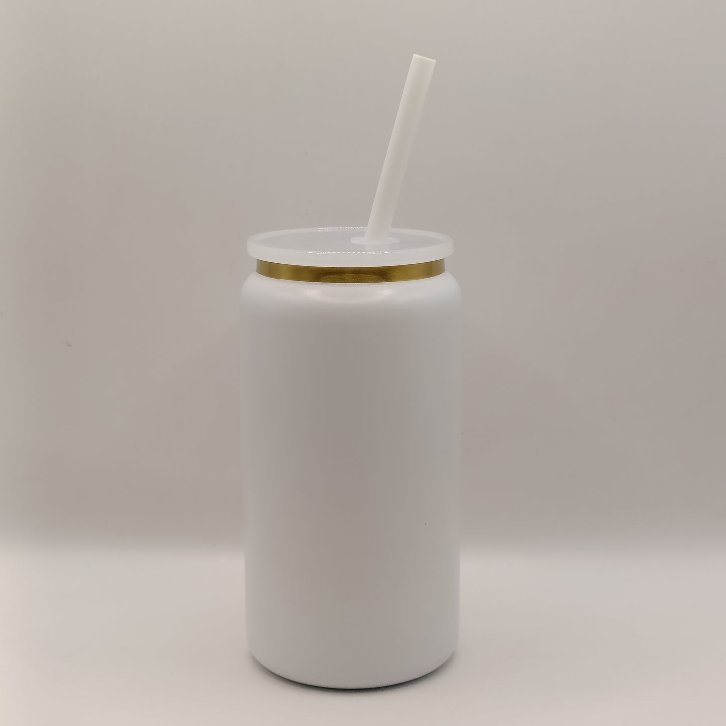 Lata Acero 16oz cuello dorado