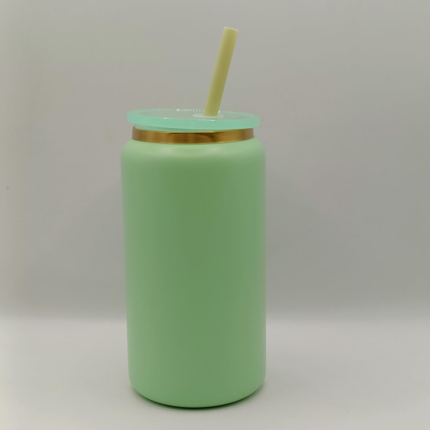 Lata Acero 16oz cuello dorado