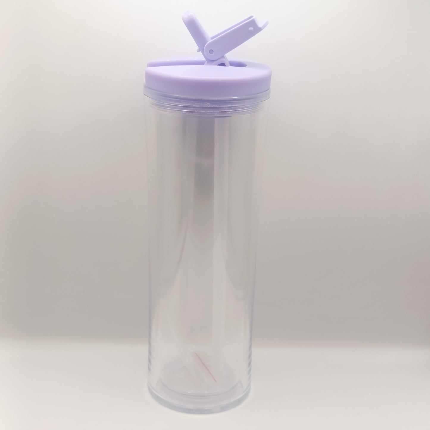 Vaso para Snow Globe Skinny 20oz acrílico con popote retractil