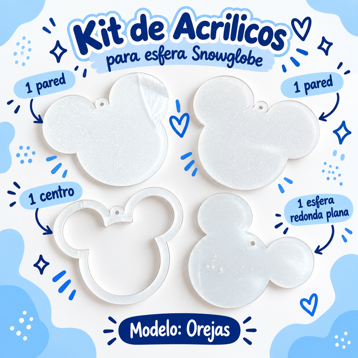 ACRILICOS PARA ESFERAS SNOWGLOBE