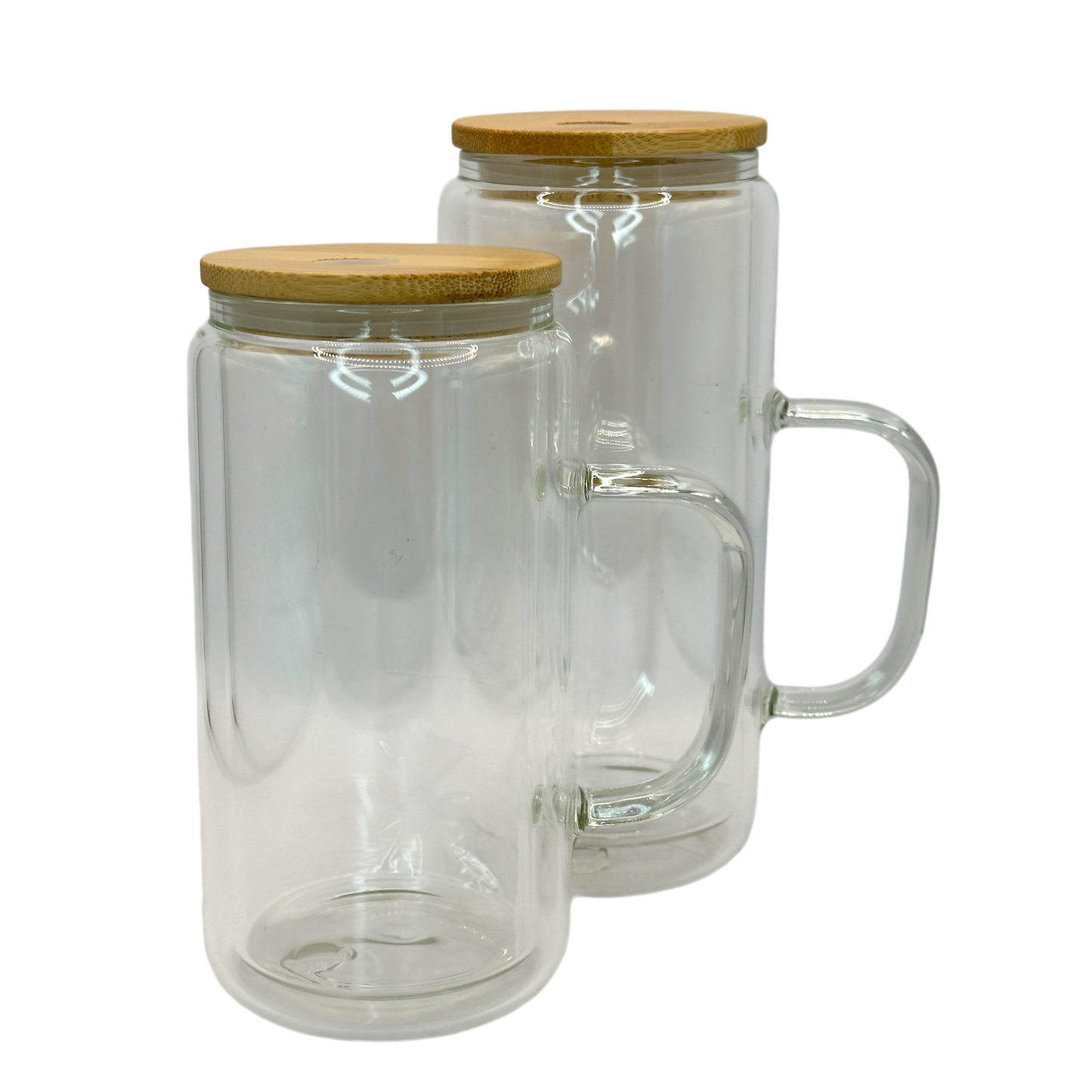 Vaso para Snow Globe de vidrio con asa