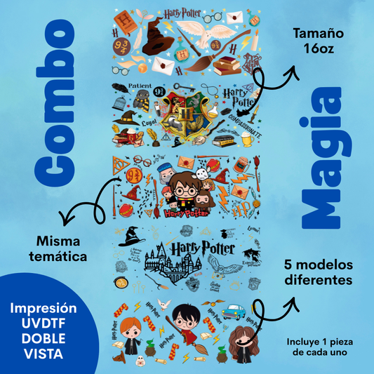 Stickers UVDTF 16oz - Combo Magia