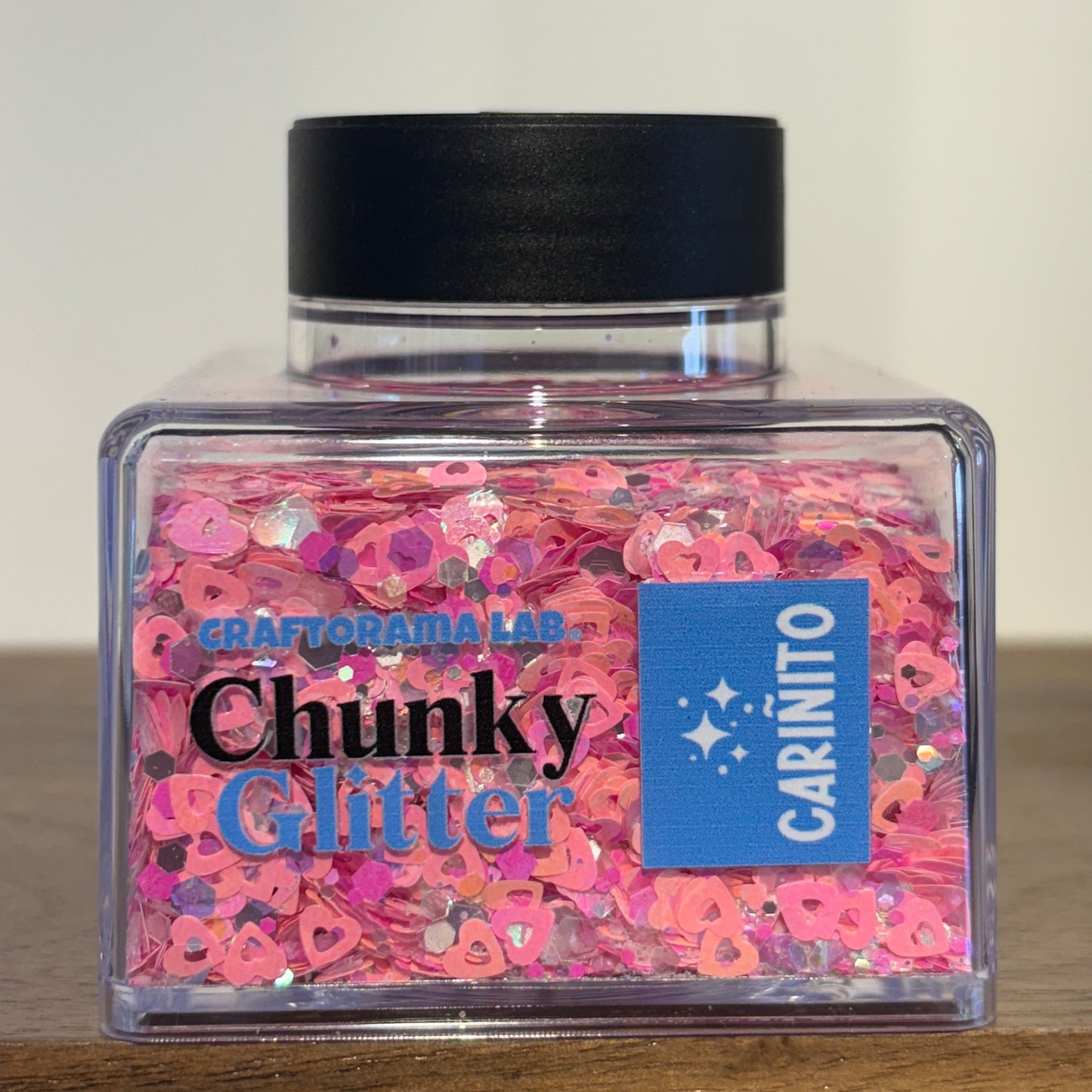 Chunky Glitter ROSA CORAZONES MIX CARIÑITO