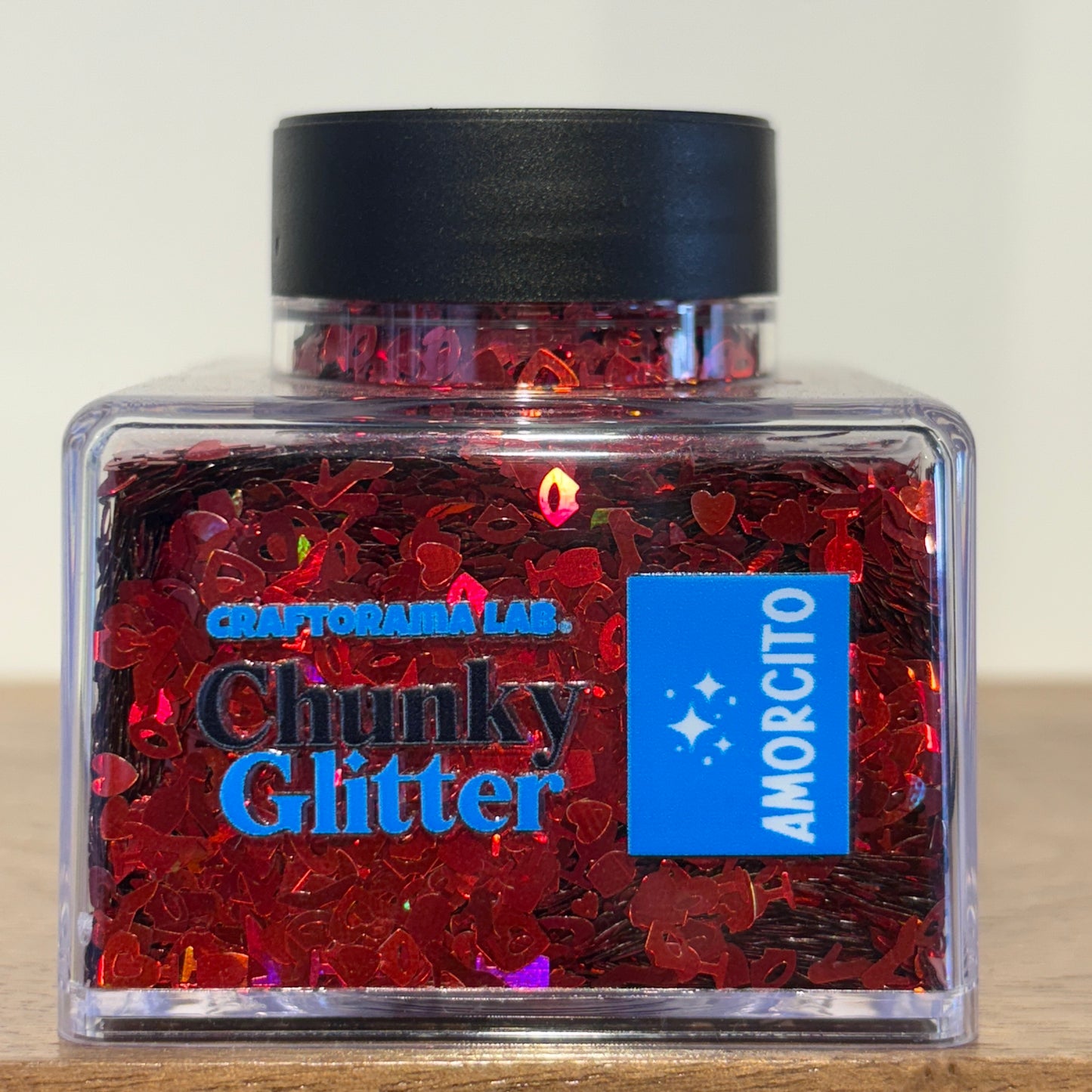 Chunky Glitter ROJO FIGURAS MIX AMORCITO