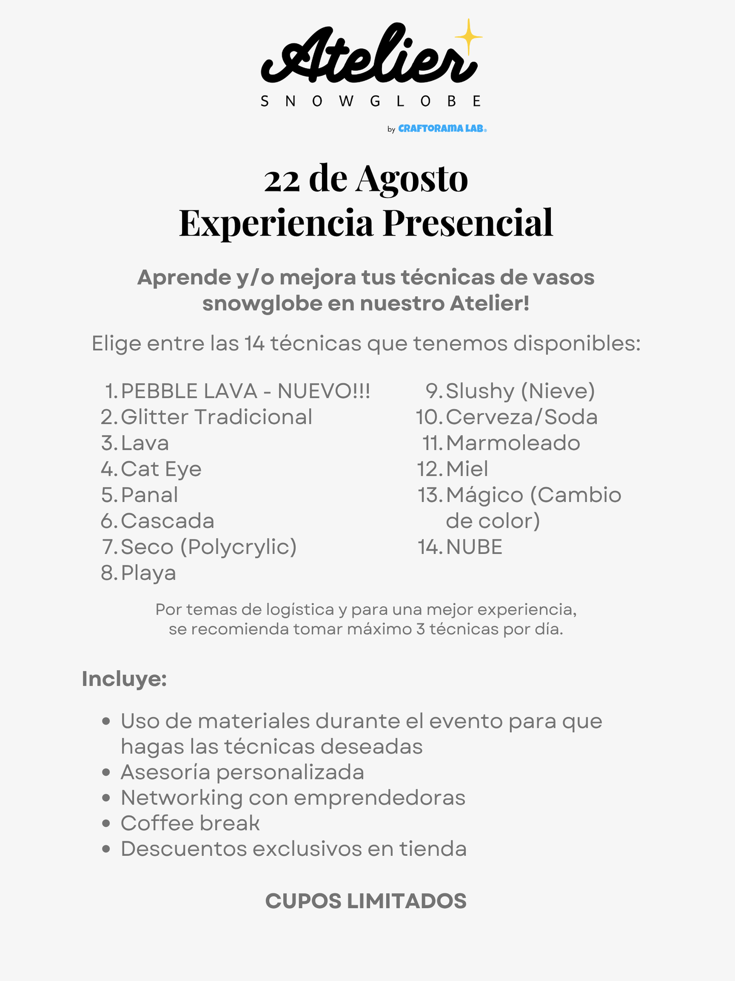 Atelier Snowglobe - 22 Agosto