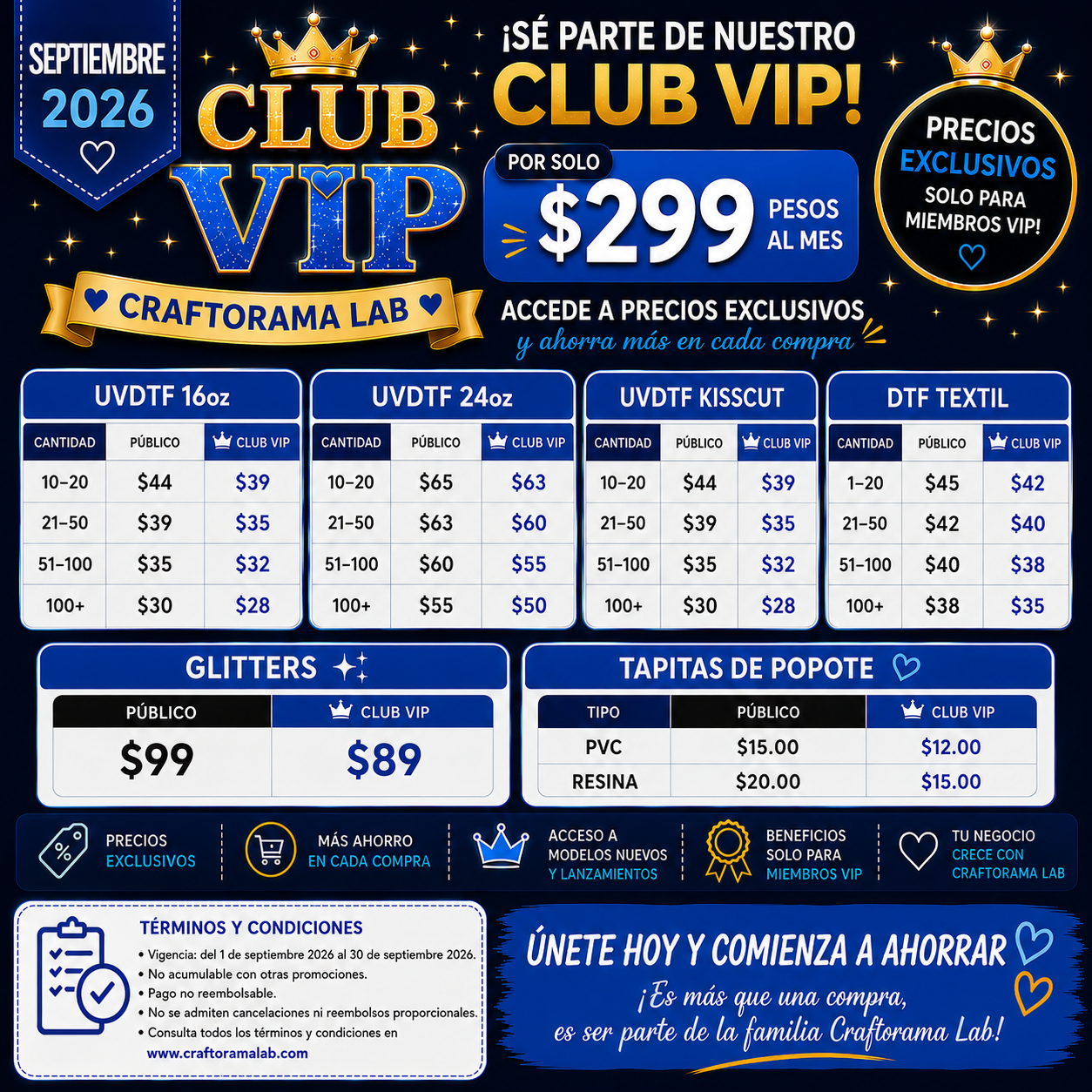 CLUB VIP CRAFTORAMA LAB - SEPTIEMBRE 2026