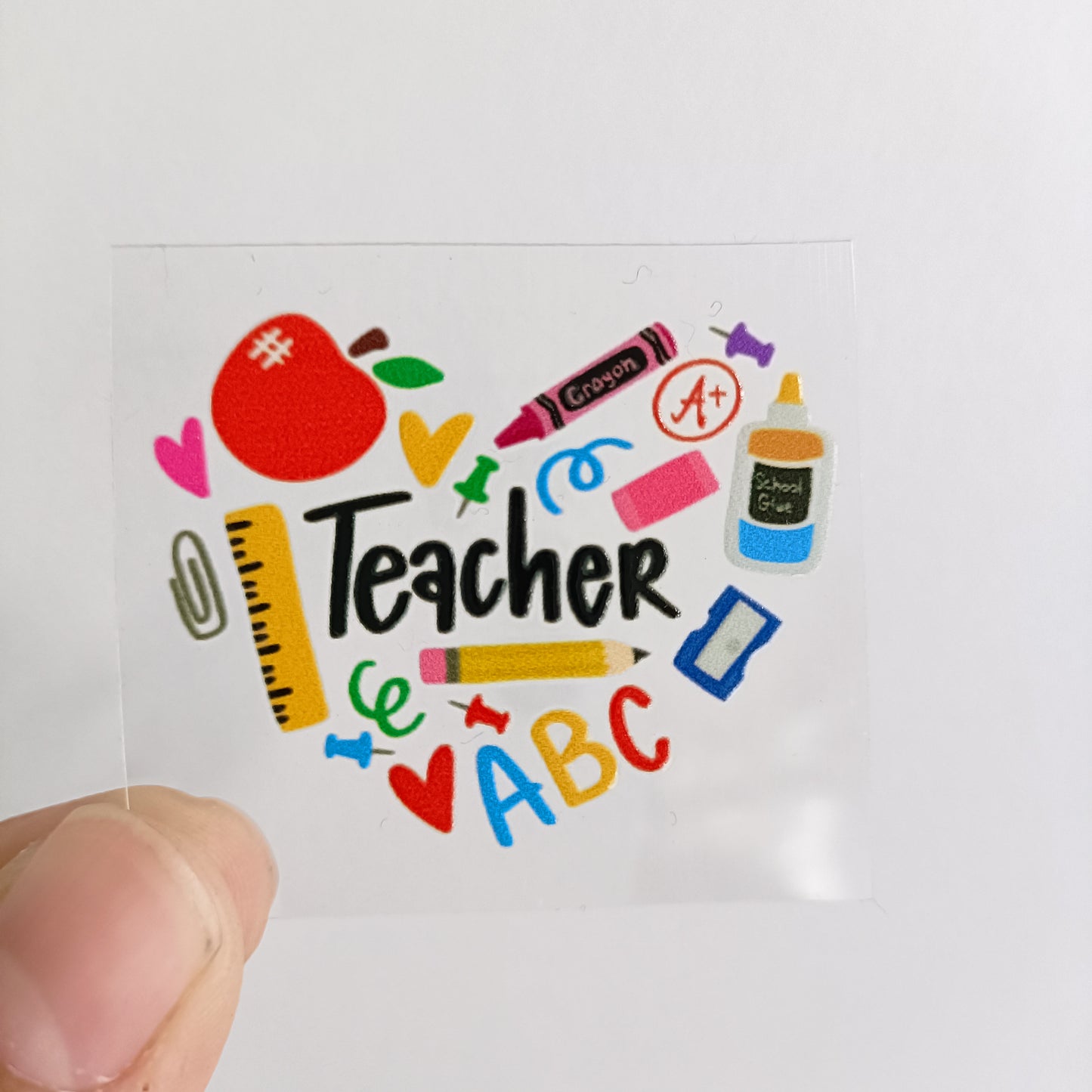 Transfer UVDTF Teacher heart MINI