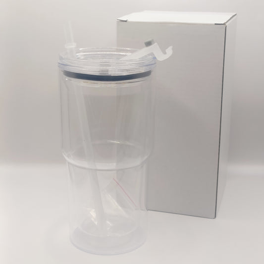 Vaso Regular para Snow Globe 20 oz acrílico tapa cafetera