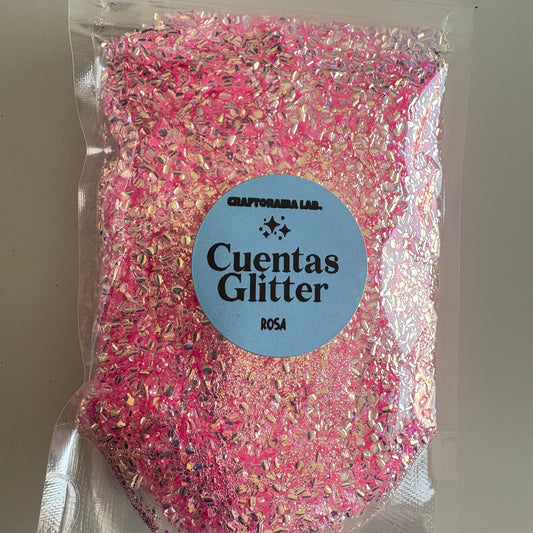Cuentas Glitter Rosa