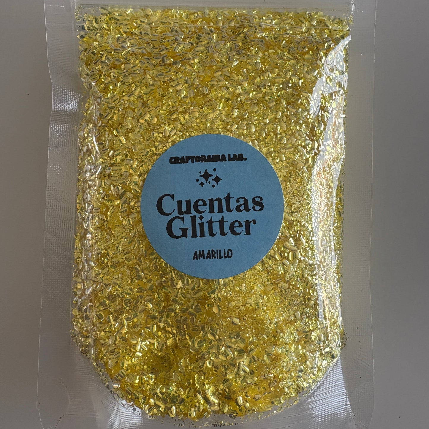Cuentas Glitter Amarillo