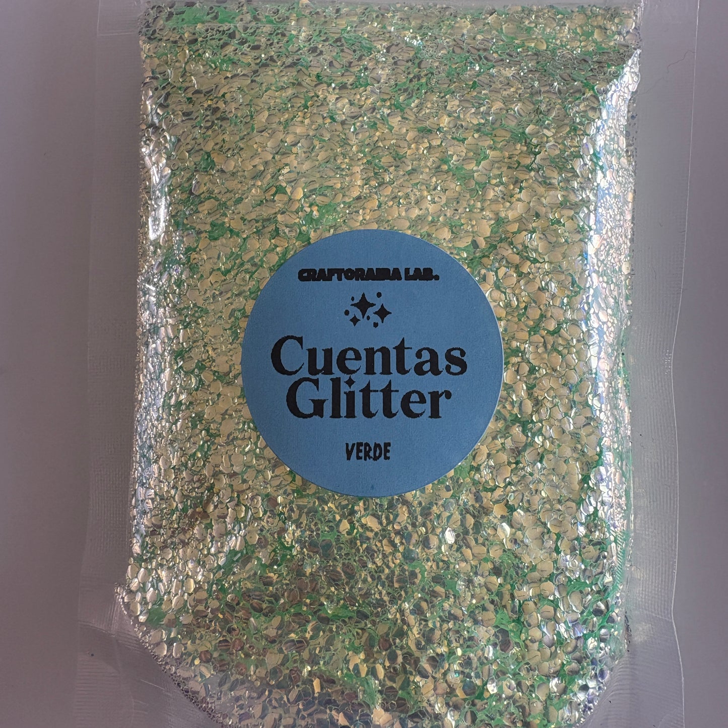 Cuentas Glitter Verde