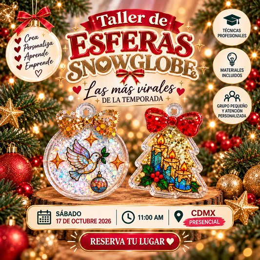 TALLER ESFERAS SNOW GLOBE - PRESENCIAL