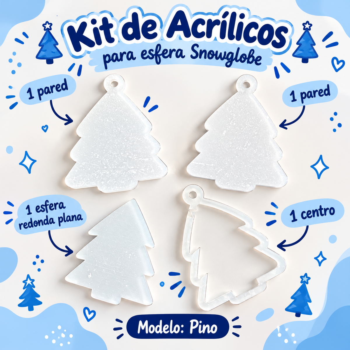 ACRILICOS PARA ESFERAS SNOWGLOBE
