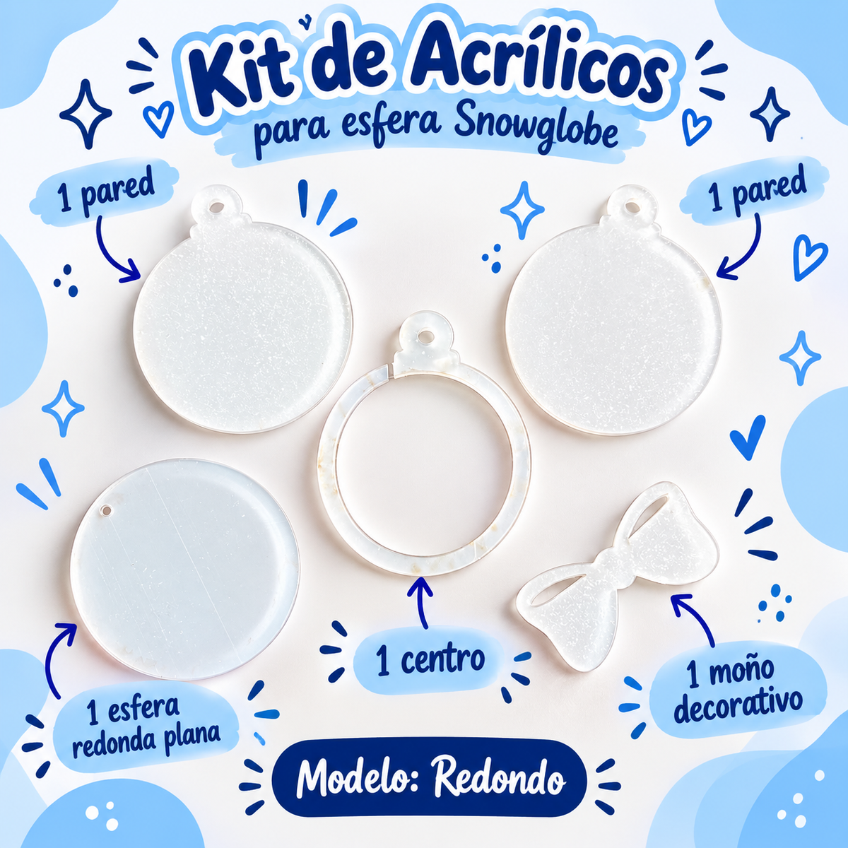 ACRILICOS PARA ESFERAS SNOWGLOBE