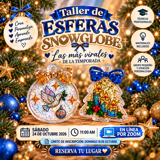 TALLER ESFERAS SNOW GLOBE - EN LÍNEA