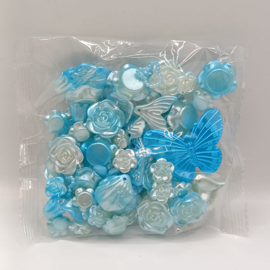 Decoración de plástico Mix piezas - Azul