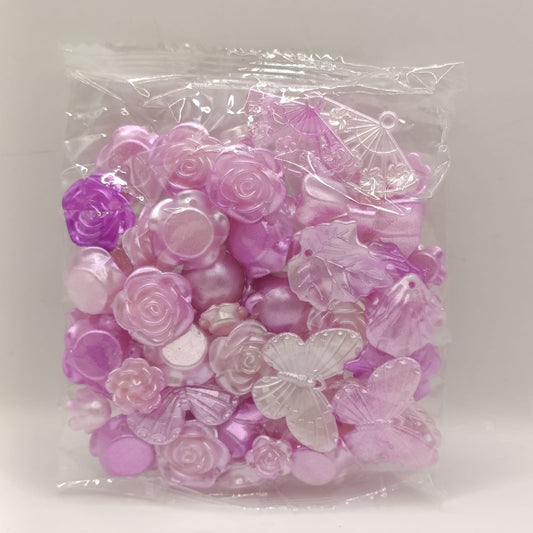 Decoración de plástico Mix piezas - Lila