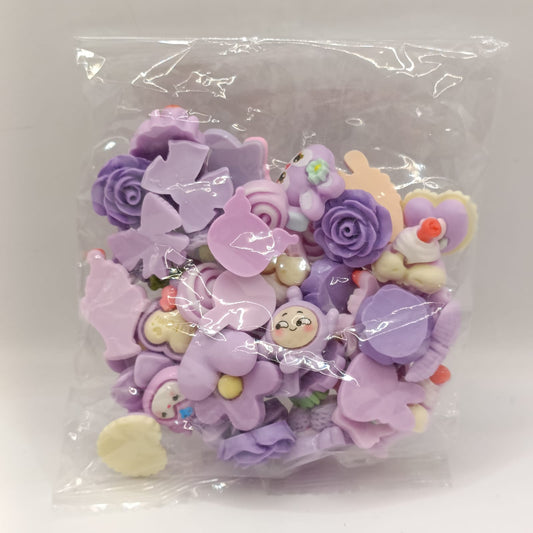 Decoración de arcilla Mix piezas - Morada