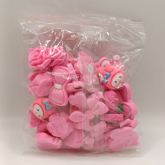 Decoración de arcilla Mix piezas - Rosa